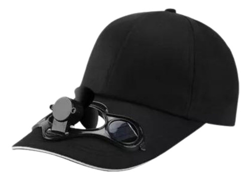 Gorra Ventilador Solar Toda Ocasión Negro Mz63