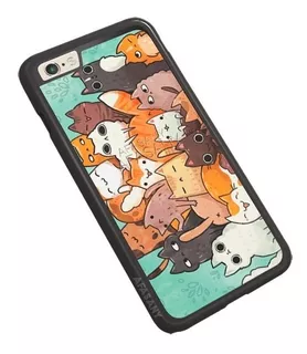 Funda Compatible Con iPhone 11 X 8 7 6 5 Gatos Amontonados