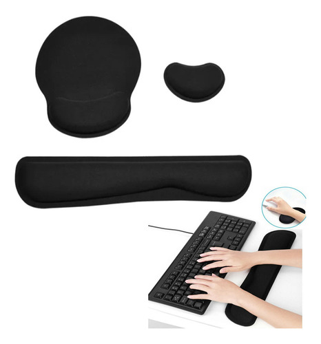 Lq Teclado Muñeca Reposamuñecas Mouse Alfombrilla Color