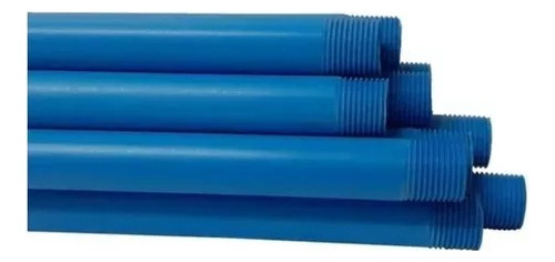 Tubo Pvc Azul 1/2  Roscable Reforzado X 6 Mts