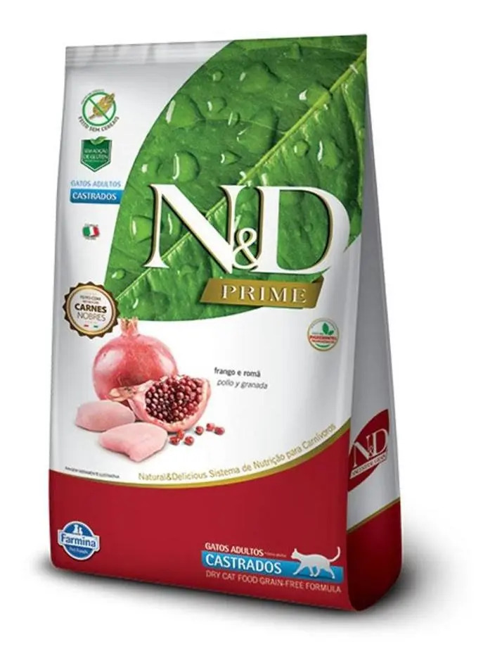 Ração Farmina N&D Prime Gato adulto castrados Frango Romã 400 g — foto 1 de 4