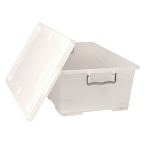 Caja Organizadora Plastica Grande Con Ruedas 62x40x25 40lt