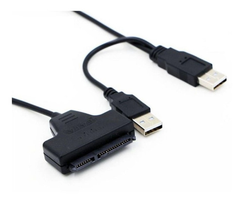 Cabo Conversor Adaptador De Hd Sata 2,5 Para Usb 2.0 Notebok Cor Preto