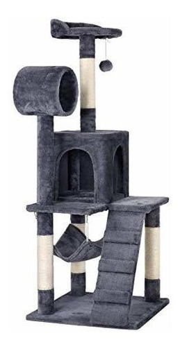 Yaheetech Gato Arbol Torre Kitten Condo Rascador Con Tunel