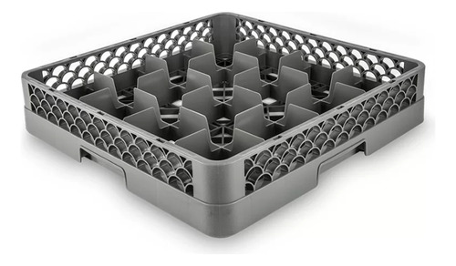 Canastilla Lava Loza Rack Para Vasos 16 Compartimientos Gris