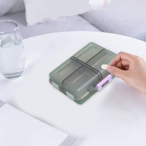 Organizador De Vitaminas De Viaje Con 8 Compartimentos, Port