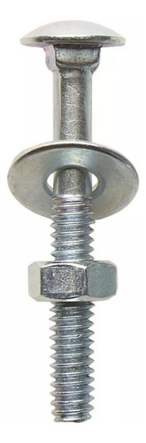 Tornillo francés de 1/4 x 2 con tuerca y arandela, 50 piezas