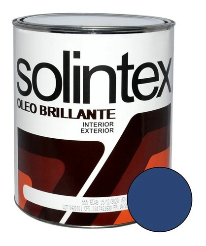 Galón De Pintura Oleo Brillante Azul Colonial 550 Solintex