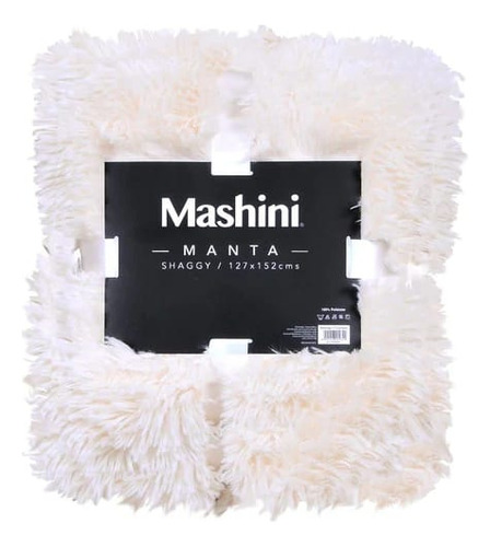 Manta Shaggy Mashini 127x152cm Blanco