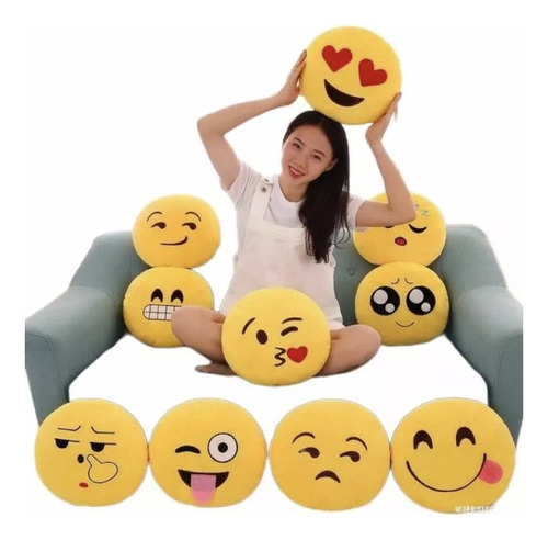 Pack X1 Cojín Con Emoticono De Cara Enrojecida Emoji