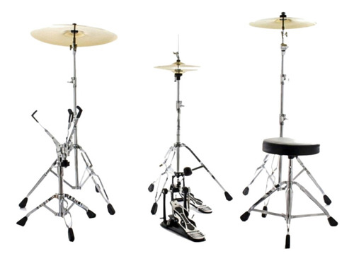 Bateria Acústica Noah Dc5 Wood Blue Fade Bumbo 22 Completa
