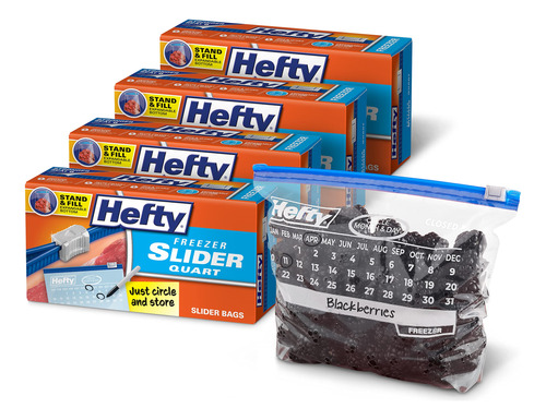 Hefty Slider - Bolsas De Calendario Para Congelador, Tamano