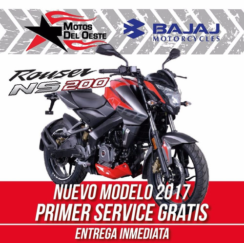 Imagen 2 de 3 de Bajaj Rouser Ns 200 Oeste Motos