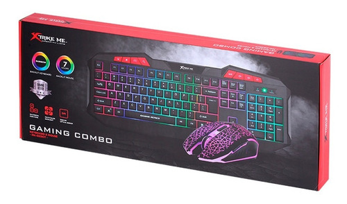 Kit De Teclado Y Mosue Gamer Retroiluminado Xtrike Me Mk-503