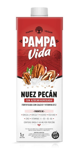 Leche Nuez De Pecan 1 L Sin Tacc Sin Azucar B12 X 8