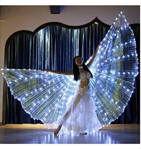 Imagen 4 de 10 de Alas Led Grande Danza Arabe Wings Bellydance Odalisca Capa