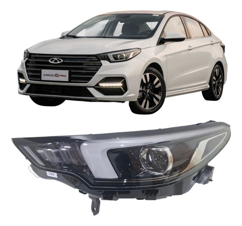 Farol Esquerdo Chery Arrizo 6 21 22 605000322aa Original