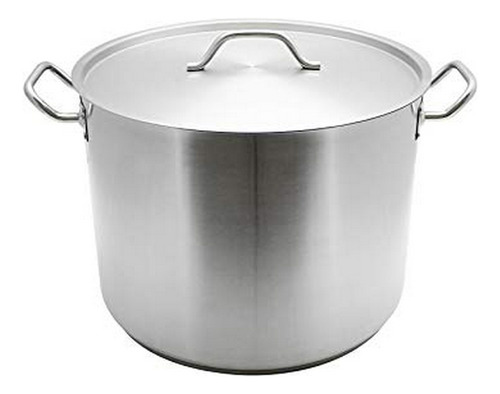 Olla De Acero Inoxidable De 100 Qt Con Tapa.