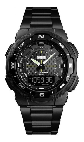 Reloj Cronómetro Digital Skmei 1370 Militar Alarma Negro