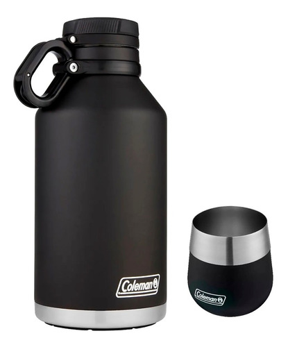 Termo Acero Inoxidable 1,9l Growler Negro Mas Mate Coleman