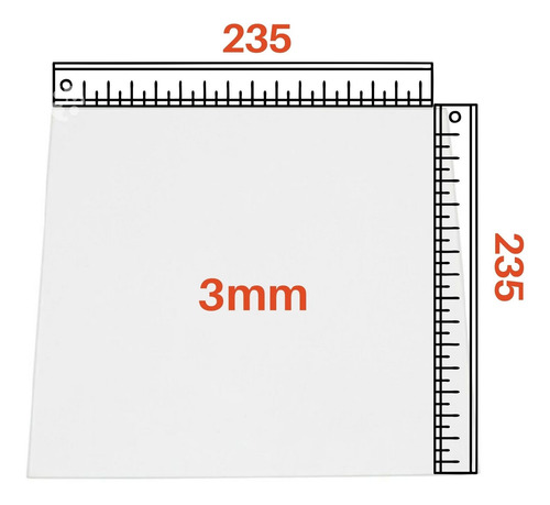 Imagem 4 de 7 de Vidro Para Impressora 3d - Ender 3 230x230x3mm