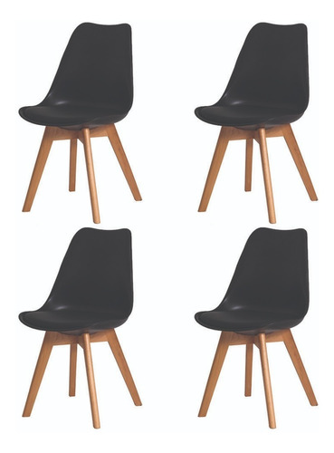 Conjunto Kit 4 Cadeira Mesa Sala Jantar Saarinen Design Leda