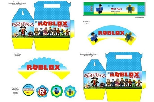 Kit Imprimible Para Tu Fiesta De Roblox Mercado Libre - antiguo roblox sin fondo logo de roblox