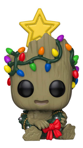 Funko Pop! Maravilla: Vacaciones - Groot Con Corona, Multico