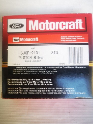 Anillos Ford Fiesta Ka Ecosport 1.6 Std Original