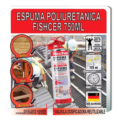 Imagen 4 de 5 de Fischer Espuma De Poliuretano Expandido Pu 1/750 Envio
