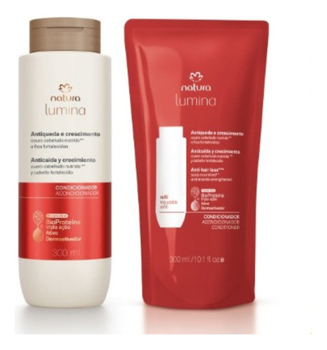 Kit Condicionador Com Refil Lumina Antiqueda E Crescimento