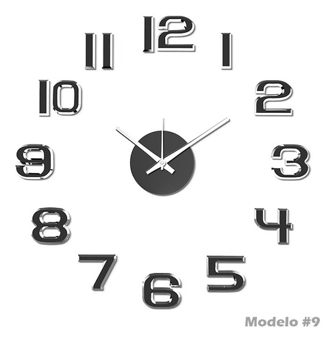 Reloj Adhesivo Decoracion Diametro 60 Cm M9