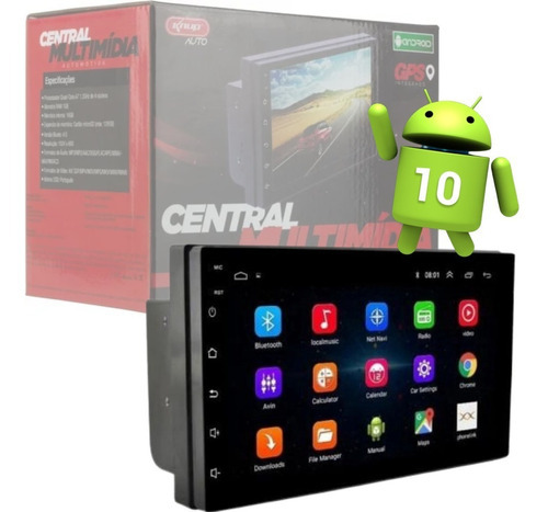 Central Multimidia Slim Android 10 Universal 2din Wifi Gps