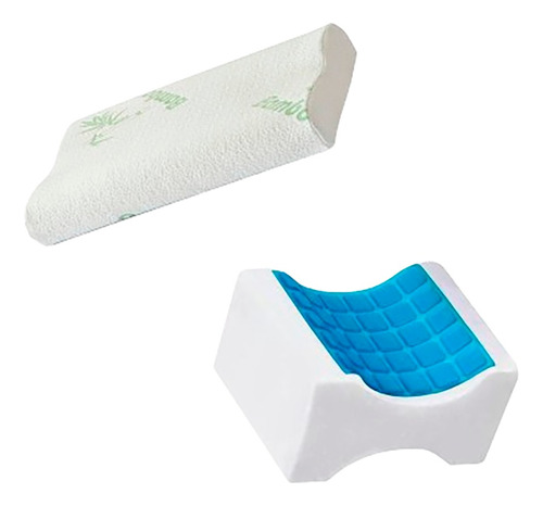 Almohada Memory Foam + Cojin Con Gel Para Piernas