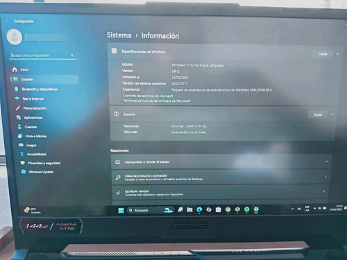 Laptop Asus Tuf Gaming F15 (Usado)
