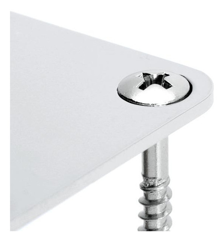 Placa De Junta De Braço Cromada Para Guitarra Elétrica