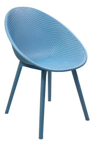 Set 10 Sillas Moderna Estilo Nordico Hogar Jardin Restaurant Estructura de la silla Azul acero Asiento Azul acero