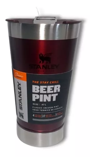 Vaso térmico 473 ml. STANLEY BEER PINT ROSA. Con tapa y destapador