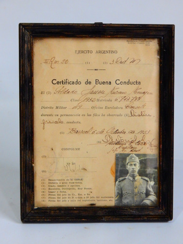 Certificado De Buena Conducta - Ejercito