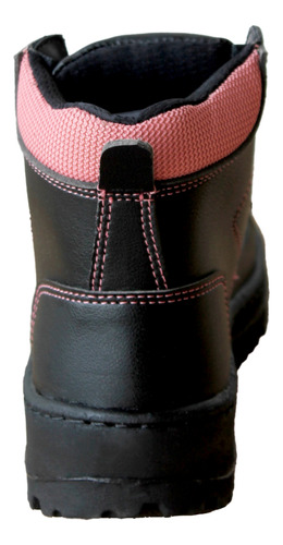 Calzado De Seguridad Para Mujer Borcegui Negro Rosa Ten-pac