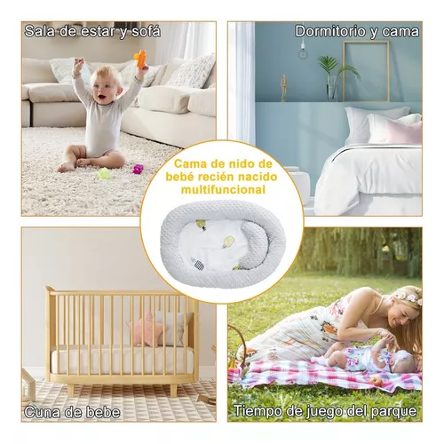 Cuna portátil para bebé, cama de viaje para recién nacido, cuna para bebé,  nido con almohada