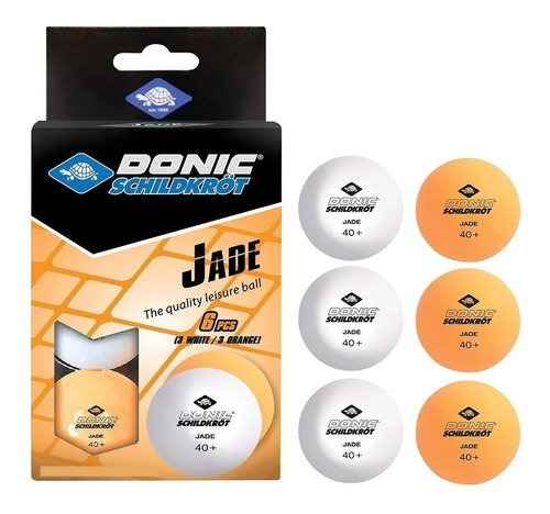 Pelotas Ping Pong Donic Schildkrot Jade Pack Por 6 Unidades