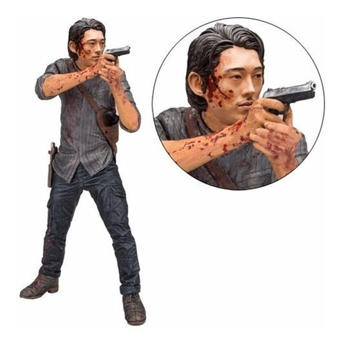 Glenn The Walking Dead 10'' Mcfarlane Boneco 25cm Grande Twd