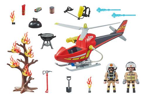 Playmobil Helicóptero De Bomberos - 71195 Cantidad de piezas 57