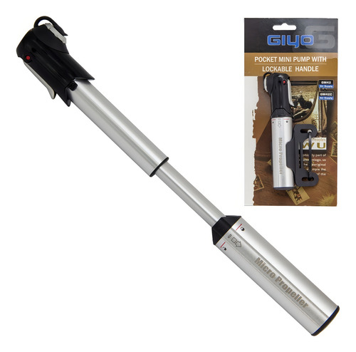 Bomba De Ar Bicicleta Portatil Gm-42 Aluminio 100 Psi - Giyo