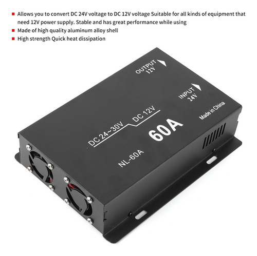 Convertidor Buck Eléctrico De Potencia 24v A 12v 60a Voltaje