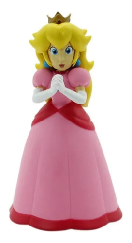 Figura De Colección De Super Mario Bros Princesa Peach 14cm