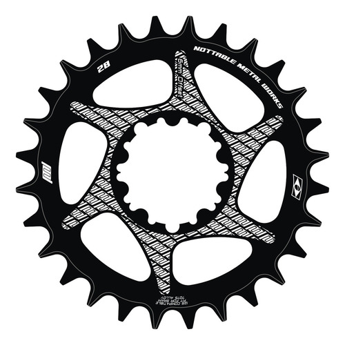 Coroa Nottable Compatível Sram Sx Nx Gx X01 Xx1 Dub 0/3/6mm