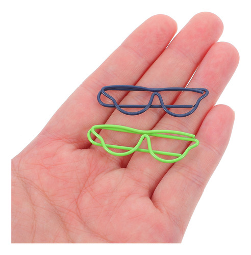 40 Clips De Papel Creativos Con Forma De Gafas De Alambre De