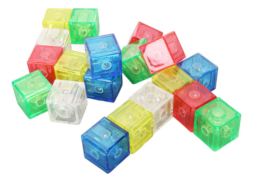 Cubos De Rompecabezas 3d Transparentes, 20 Piezas, Coloridos